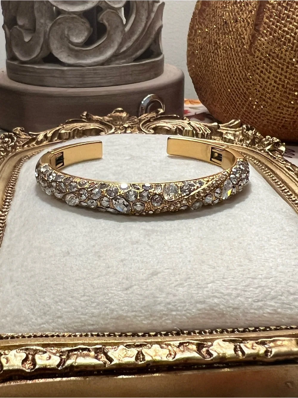 Brighton Trust Your Journey Golden Hinged Bangle